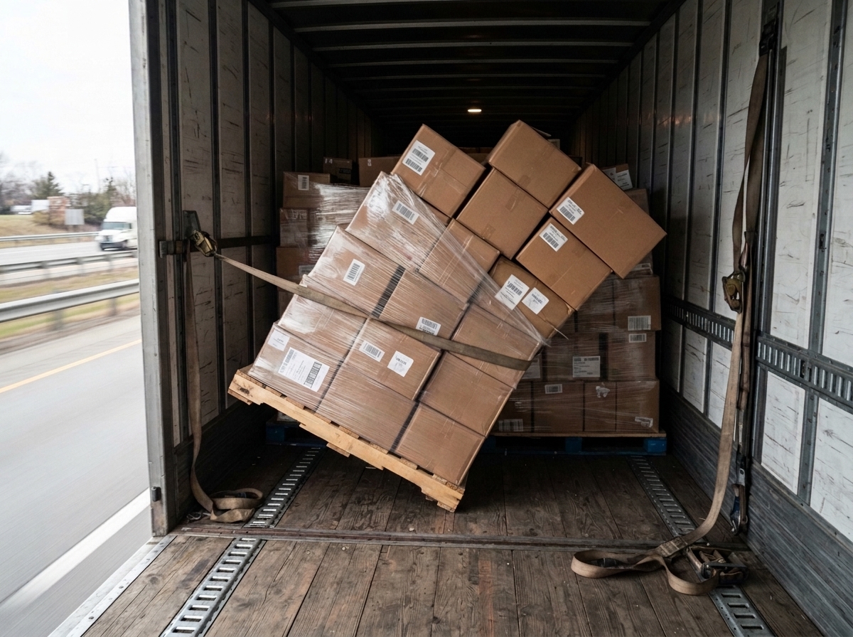 Carga dañada durante el transporte